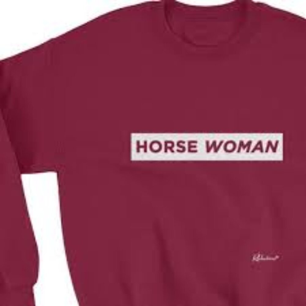 Horse Woman Reductress Sweatshirt in rare Maroon XL